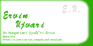 ervin ujvari business card